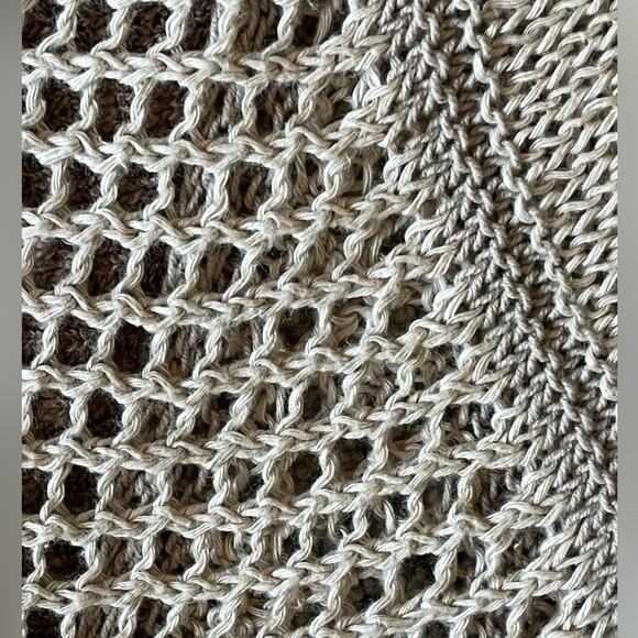 Rosie Neira Ewyn Neutral Open Knit Cardigan Vest size Medium - Picture 5 of 10